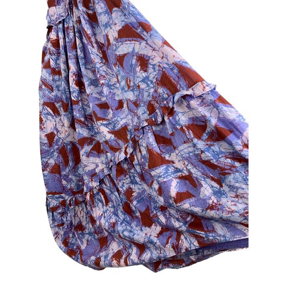 Anthropologie S Halter Dress Ruffle NWOT Lined RGG10693 Maxi $228 v-neck - Picture 4 of 11